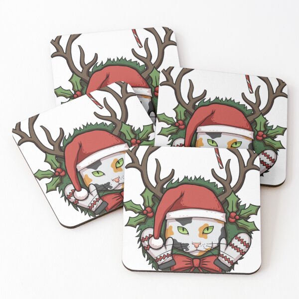 Item preview, Tricolor Christmas Cat  designed and sold by RosaTPorter.