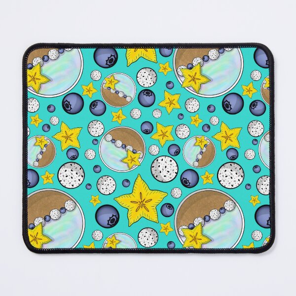 Item preview, Mermaid Smoothie Bowl Pattern (Turquoise) designed and sold by honeybeepaper.