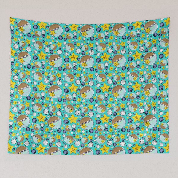 Item preview, Mermaid Smoothie Bowl Pattern (Turquoise) designed and sold by honeybeepaper.
