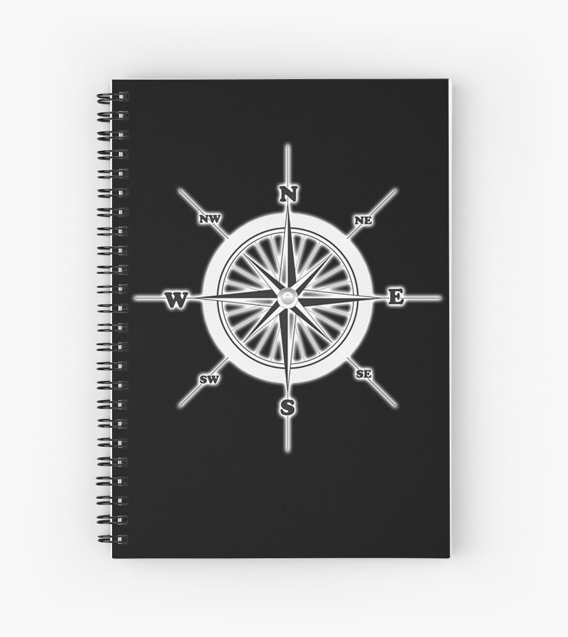 Compass Travel Navigation Direction Orientation North South East West Spiral Notebook By Tom Hill Designer - 