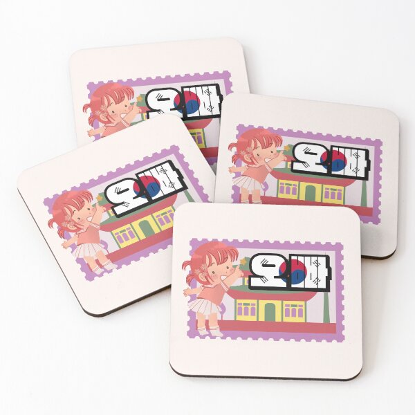 Item preview, Oppa | Cute Girl with Korean Palace Stamp designed and sold by Kimochi-Shop.