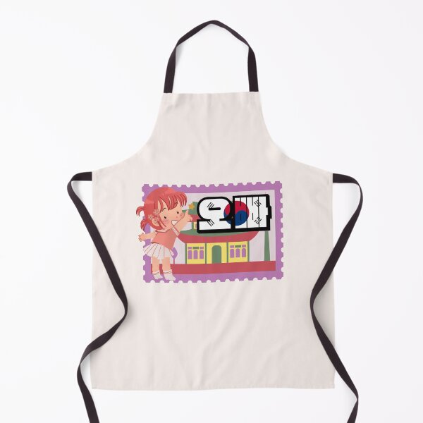 Item preview, Oppa | Cute Girl with Korean Palace Stamp designed and sold by Kimochi-Shop.