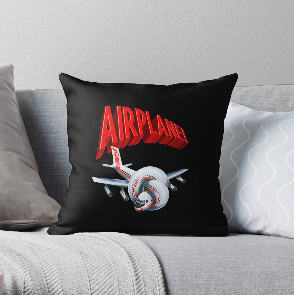 Airplane! Movie Throw Pillow by JackCarter2501