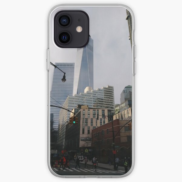 Metropolitan area, New York, Manhattan, Brooklyn, New York City, architecture, street, building, tree, car,   iPhone Soft Case
