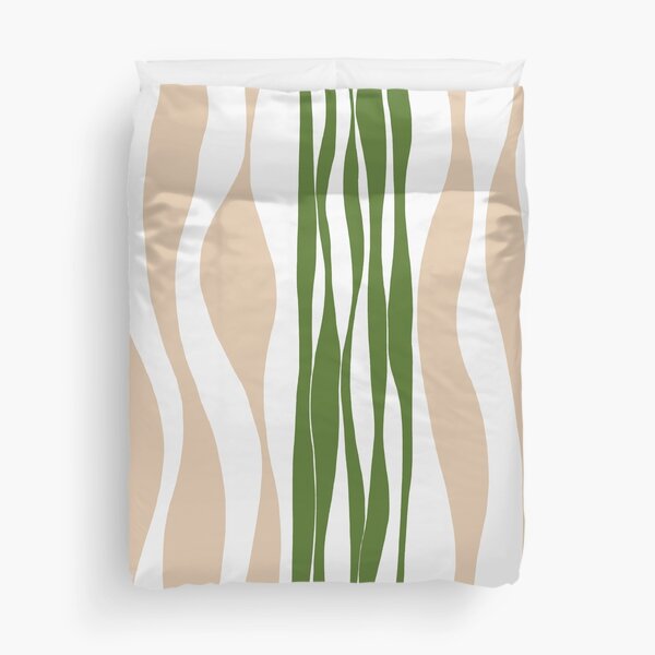 Vista previa del artículo con la obra «Ebb and Flow - Blanco, arena y verde palmera», diseñado y vendido por LAEC-Shop.