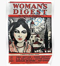 Vintage 1930s Womans Digest Magazine Poster