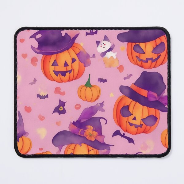Item preview, Watercolor Halloween Pumpkin with Hat Halloween Seamless Cartoons designed and sold by thaifairs.