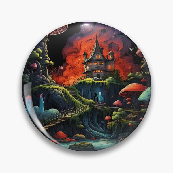 Artikelvorschau, Psychedelic Haunted House: Unheimliche Verzauberung entworfen und verkauft von PsyCloth.