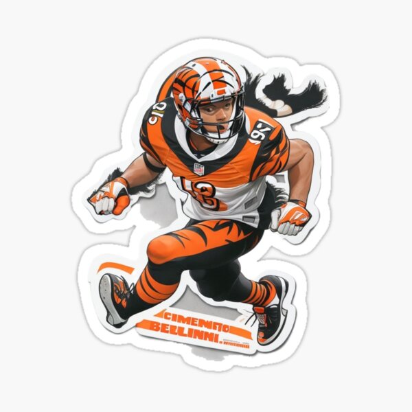 Ja'Marr Chase Orange Bengals Jersey - #1 Sticker for Sale by