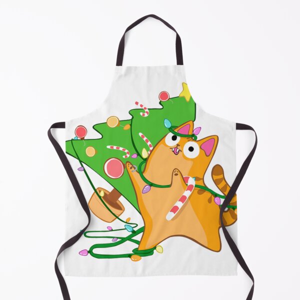 Item preview, Zoomies Christmas Cat Orange Tabby Knocking Over Tree Funny  designed and sold by PatriciaEMorant.