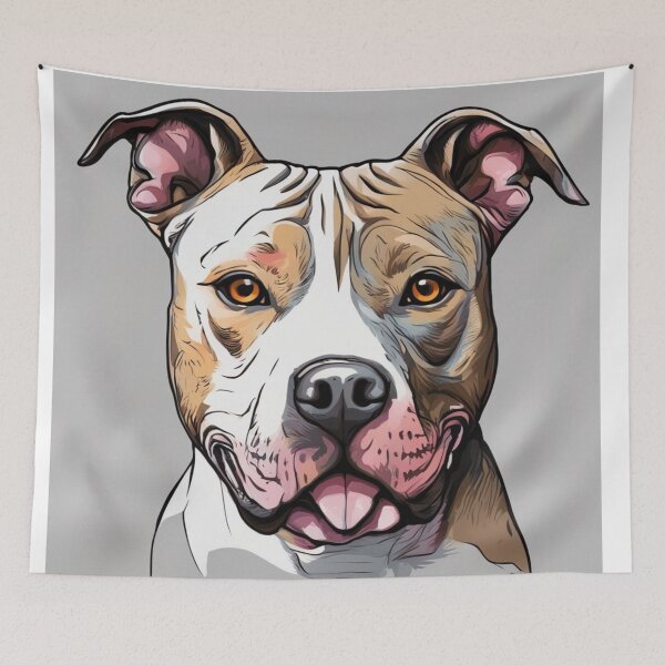 Item preview, American Pitbull Terrier smiling designed and sold by Spanishsoul.