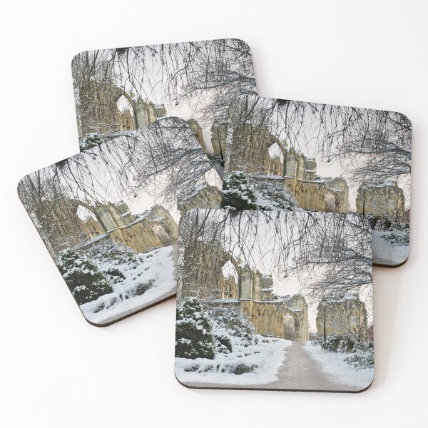 Item preview, Snow covered ruins of St Mary's Abbey, York designed and sold by bailey-cooper.
