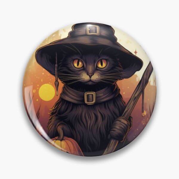 Item preview, Halloween Cat wearing a witch hat  designed and sold by PatriciaEMorant.