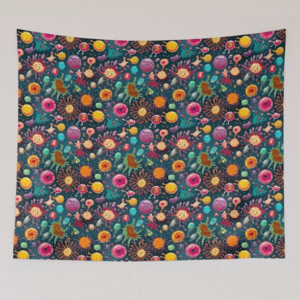 Item preview, Neon Bacteria Pattern designed and sold by Digi-Artsy.