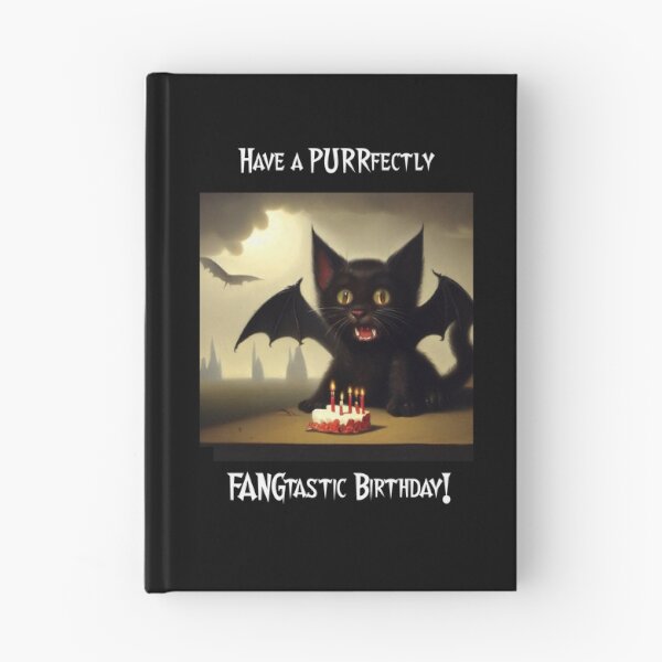 Item preview, Have PURRfectly FANGtastic Birthday - with Vampire Black Cat designed and sold by WinterTempest.