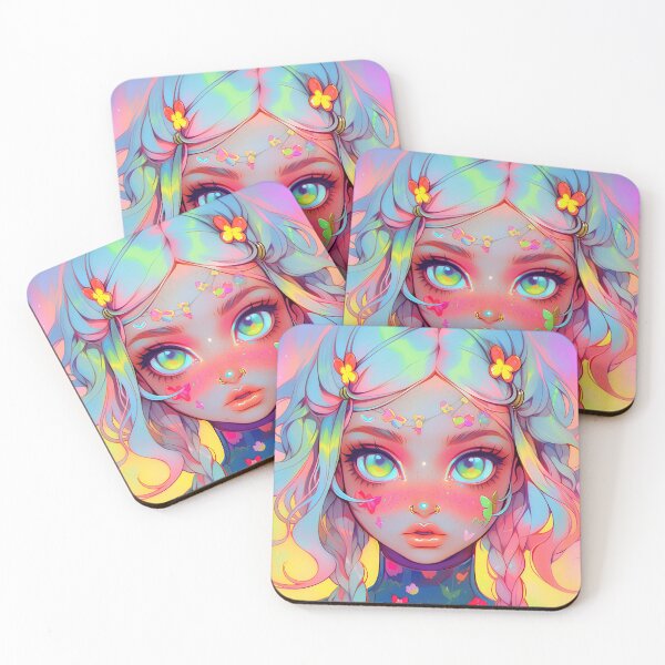 Item preview, Sweet Kawaii Messy Hair Anime Girl designed and sold by bubblegoth.