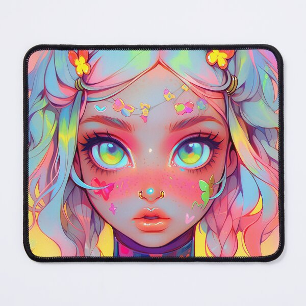 Item preview, Sweet Kawaii Messy Hair Anime Girl designed and sold by bubblegoth.