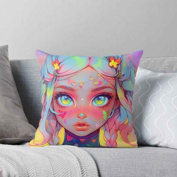 Item preview, Sweet Kawaii Messy Hair Anime Girl designed and sold by bubblegoth.