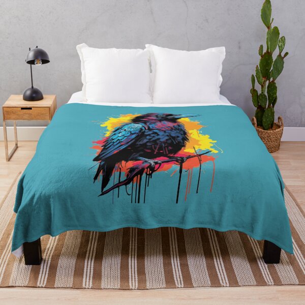 Item preview, Colourful bright amazing raven art print designed and sold by Capictures.