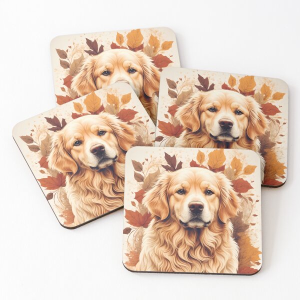 Item preview, Golden Retriever's Autumn Elegance designed and sold by digiscapeart.