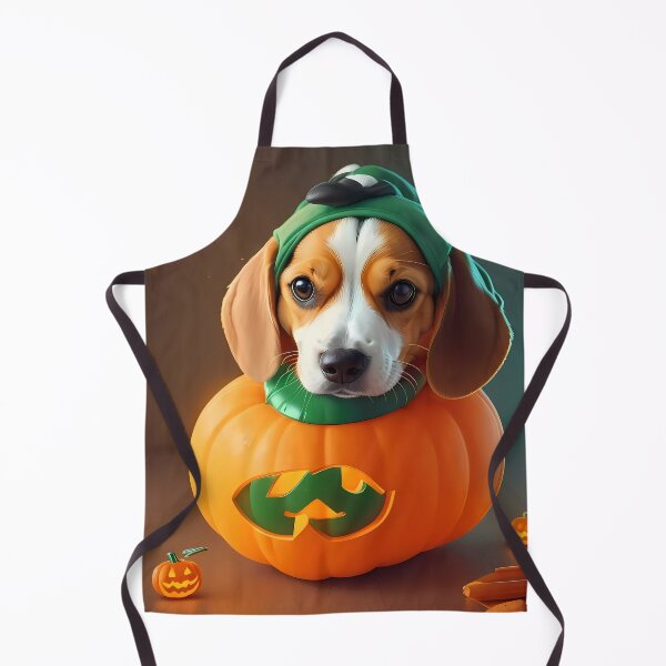 Item preview, Adorable beagle dressed in a hilarious pumgin Halloween designed and sold by purrfect pattern.