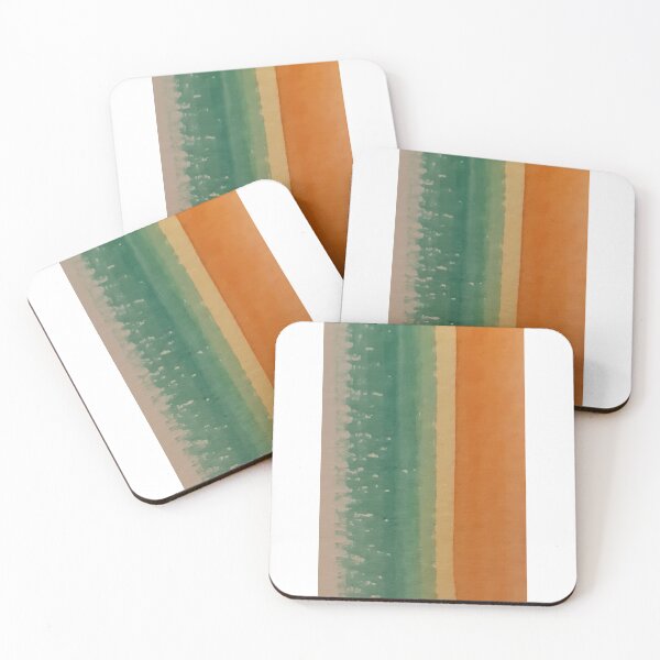 Item preview, Watercolour stripes in green and mustard designed and sold by Emma  Amies.