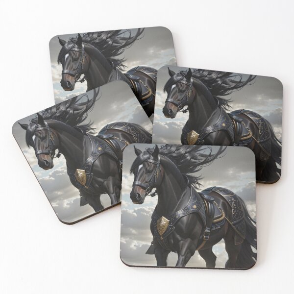 Item preview, Majestic Black Friesian Horse designed and sold by Allomensiaa.
