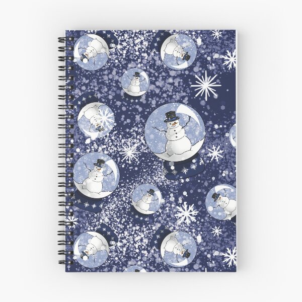 Item preview, Snow Globe Pattern (Dark Blue) designed and sold by honeybeepaper.