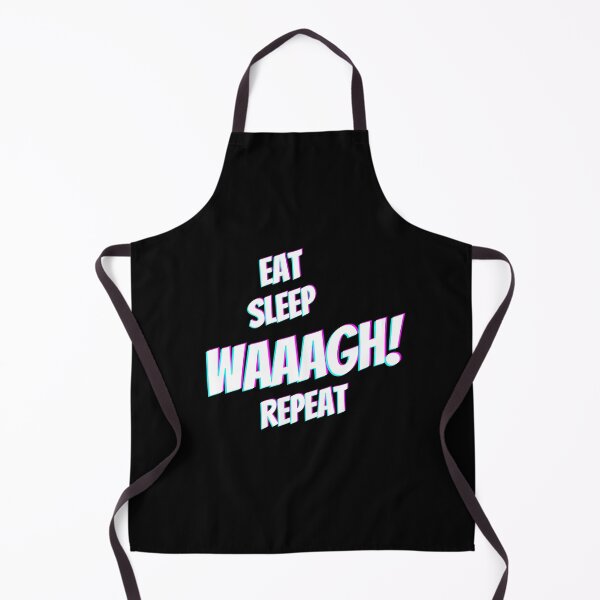 Aperçu de l'œuvre Manger, dormir WAAAGH ! Répéter | Citations drôles de 40k Ork style néon créée et vendue par PositiveInMind.