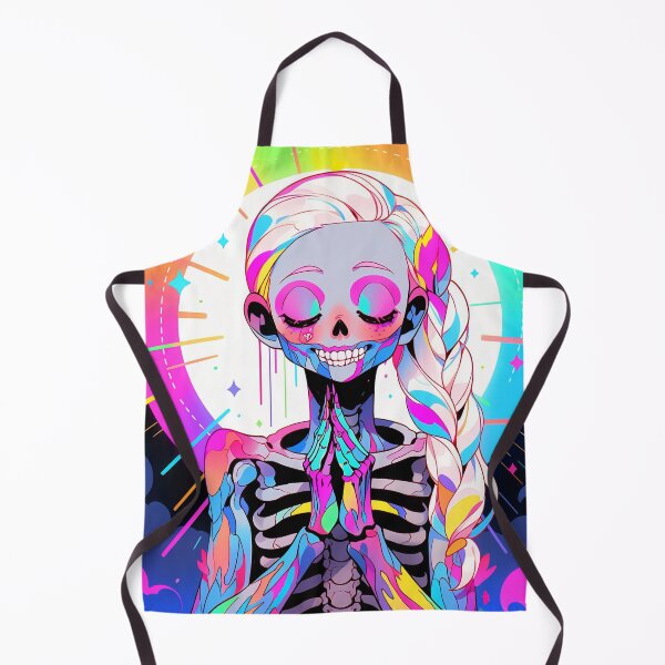 Item preview, Bright Rainbow Holy Skeleton Anime Girl designed and sold by bubblegoth.