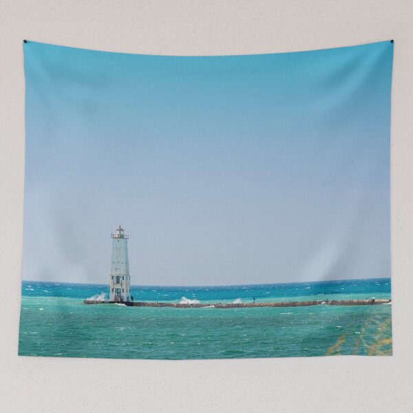 Item preview, Lighthouse | Lake Michigan designed and sold by TinyDinoDesigns.