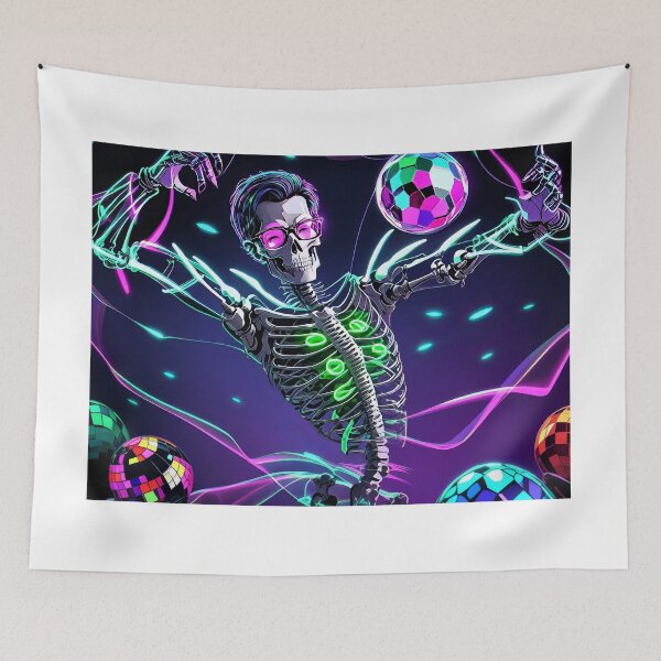 Item preview, skeleton with glasses dancing designed and sold by karlosss.