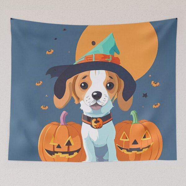 Item preview, Beagle Halloween Trick or Treating designed and sold by purrfect pattern.