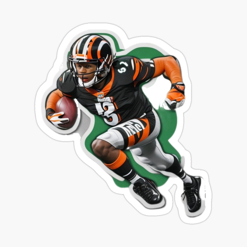 Ja'Marr Chase poster watercolor, Cincinnati Bengals Super Bowl, Ja