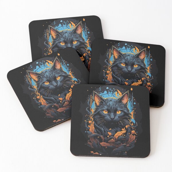 Item preview, black cat art designed and sold by Bcolors.