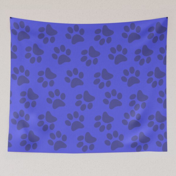 Item preview, dog footprints dark blue designed and sold by ZiphGames.