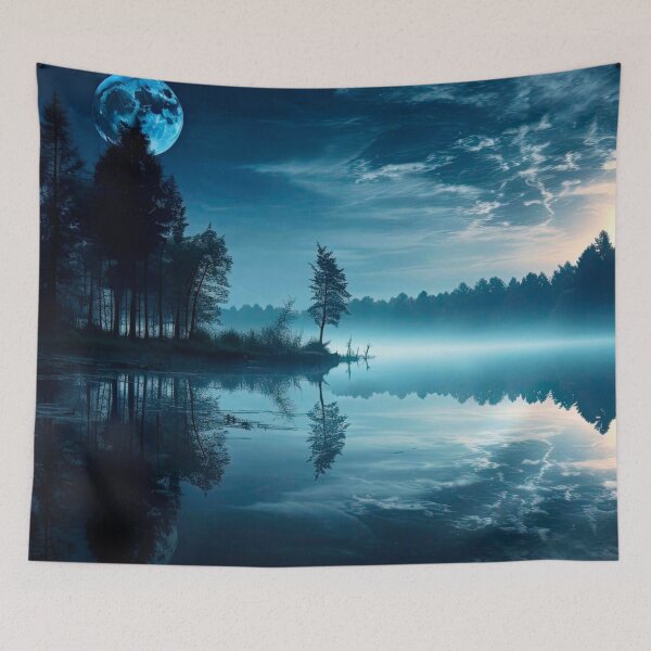 Item preview, Blue Lake Moon Scenery designed and sold by TheFullFantasy.