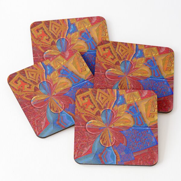 Item preview,  BLUE RED YELLOW  ABSTRACT PAINTING NATIVE AMERICAN  TRIBAL  ART PATTERN  designed and sold by Ralek.