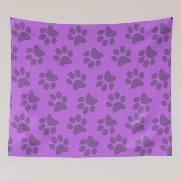 Item preview, dog footprints dark purple  designed and sold by ZiphGames.