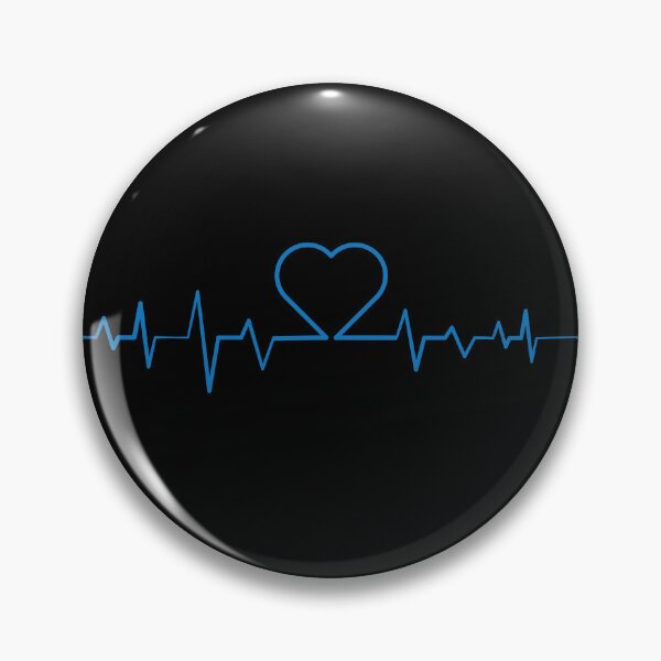 Item preview, Love Compass Heartbeat Blue Line Heart designed and sold by RE-AL.