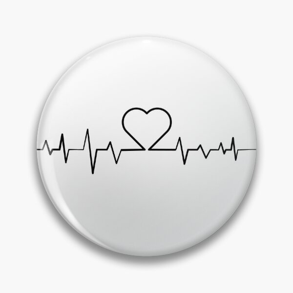 Item preview, Love Compass Heartbeat Black Line Heart designed and sold by RE-AL.