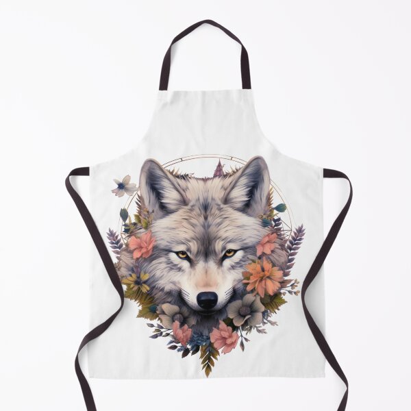 Artikelvorschau, Wolf und Wildblumen Blumennatur entworfen und verkauft von ArtFromBeyond.