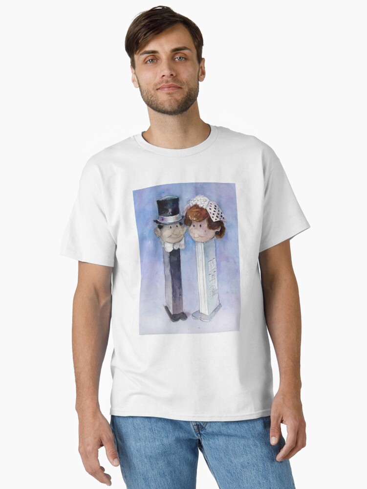 Imagen 1 de 7, Camiseta clásica con la obra Pareja Pez - Regalo de boda perfecto, diseñada y vendida por americ-alouis.