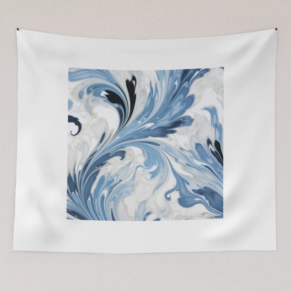 Item preview, Blue abstract marble pattern designed and sold by SmileshareShop.