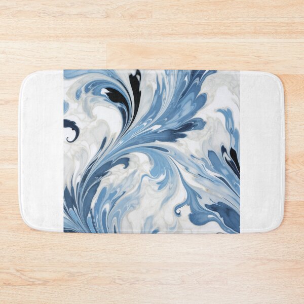 Item preview, Blue abstract marble pattern designed and sold by SmileshareShop.