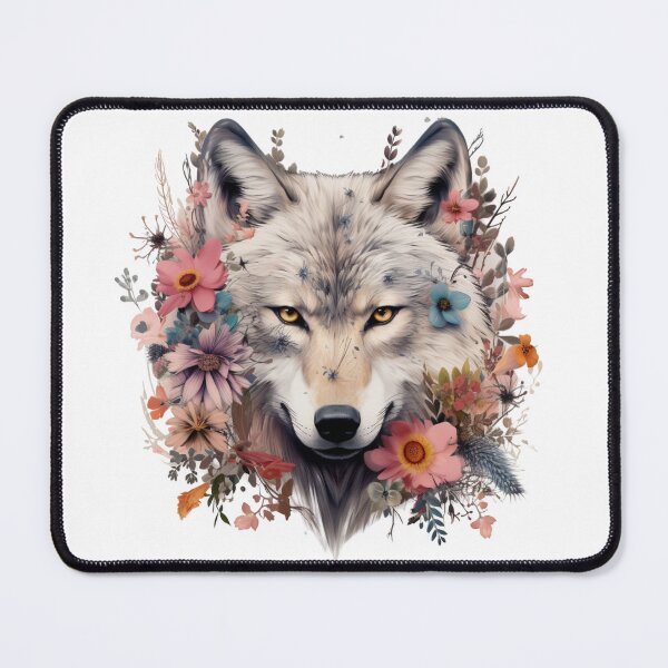 Artikelvorschau, Wolf und Wildblumen Blumennatur entworfen und verkauft von ArtFromBeyond.