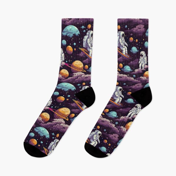 Item preview, Galactic Glam: Astronaut Space Cloud Pattern designed and sold by Digi-Artsy.