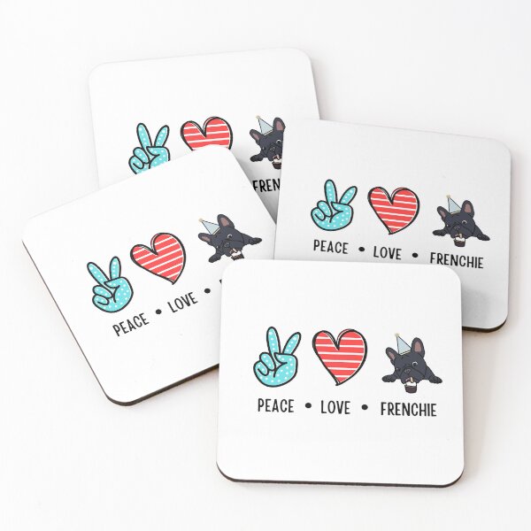 Item preview, Peace Love Frenchie for French Bulldog Parents designed and sold by ItalianBoogers.