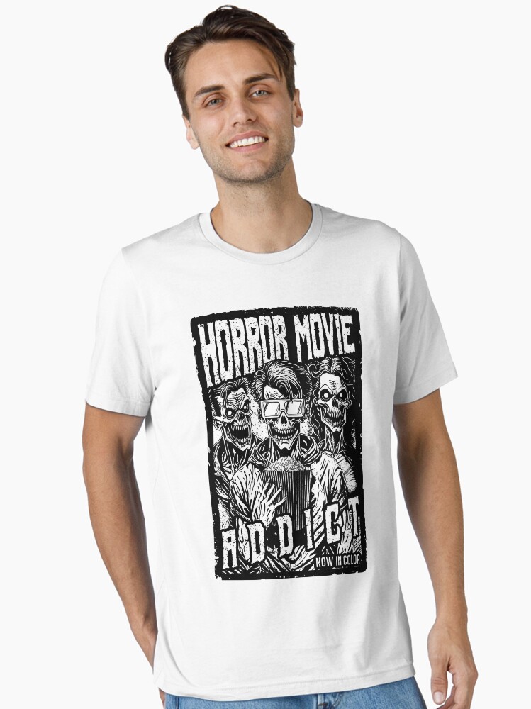 Horror Movie Addict Halloween Funny Retro Zombie Movies Fan