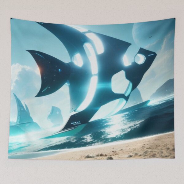 Item preview, Tropical Paradise (Futuristic Angelfish Design) designed and sold by Tavo04rodriguez.